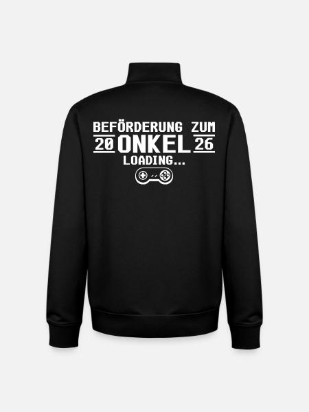 Werdender Onkel 2026 loading - Patenonkel - Unisex Organic Zip Sweatshirt von Stanley/Stella - Schwarz