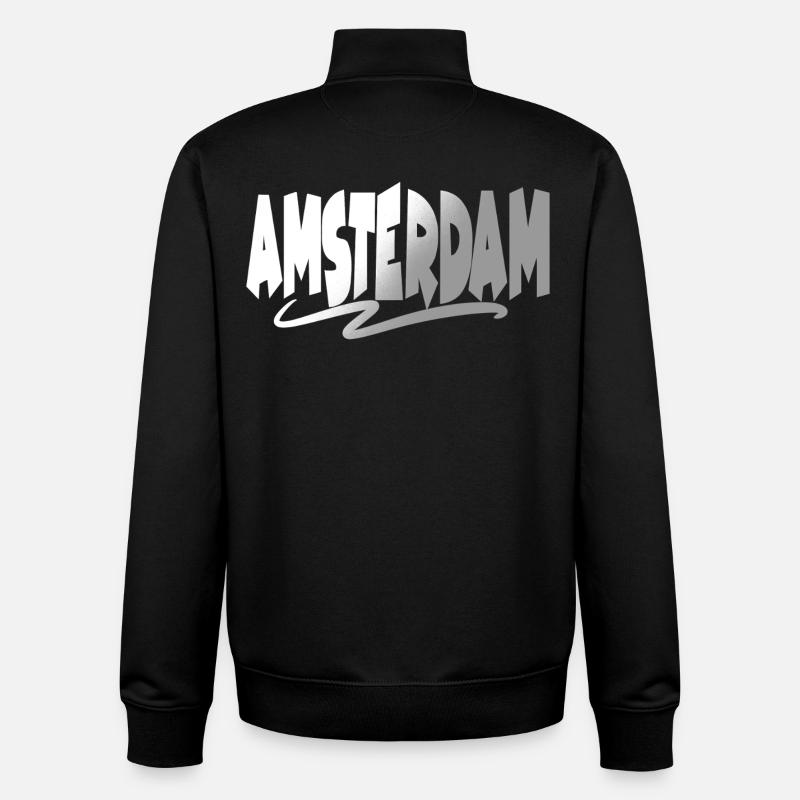 Amsterdam - Sweat zippé unisexe en coton bio Stanley/Stella - noir