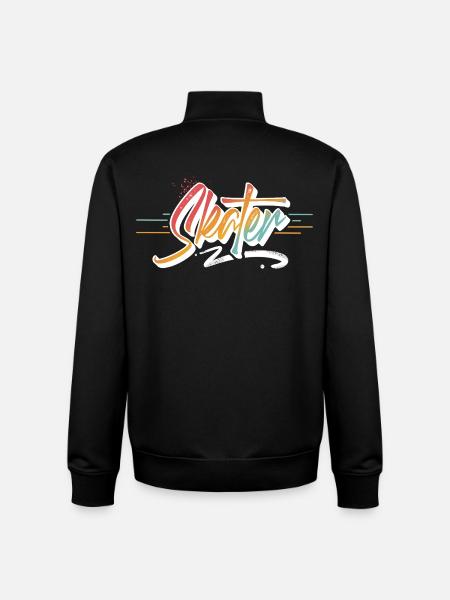 Skater - Unisex Organic Zip Sweatshirt by Stanley/Stella - black