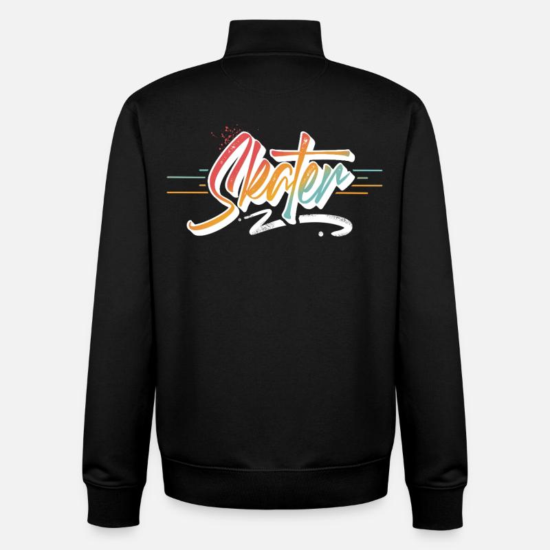 Skater - Unisex Organic Zip Sweatshirt von Stanley/Stella - Schwarz