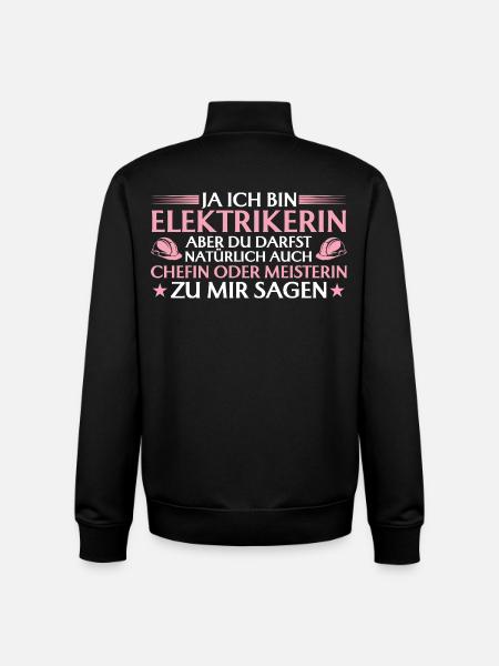 Elekterikerin Chefin oder Meisterin - Handwerkerin - Unisex Organic Zip Sweatshirt von Stanley/Stella - Schwarz