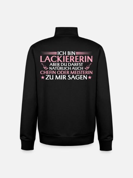 Handwerkerin Chefin oder Meisterin - Lackiererin - Unisex Organic Zip Sweatshirt by Stanley/Stella - black
