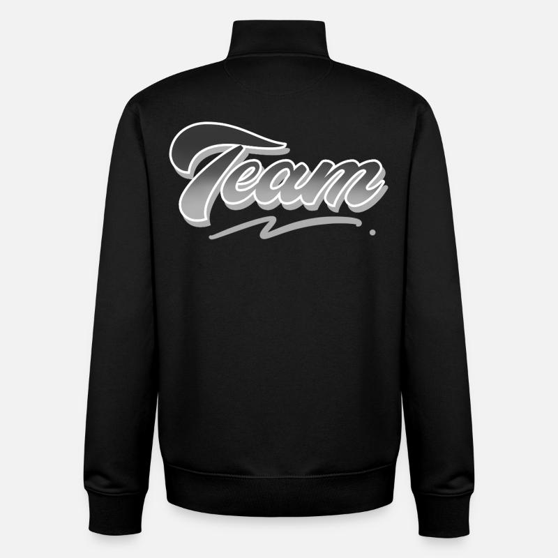 Équipe - Sweat zippé unisexe en coton bio Stanley/Stella - noir