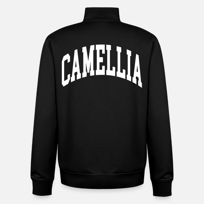Camélia - Sweat zippé unisexe en coton bio Stanley/Stella - noir