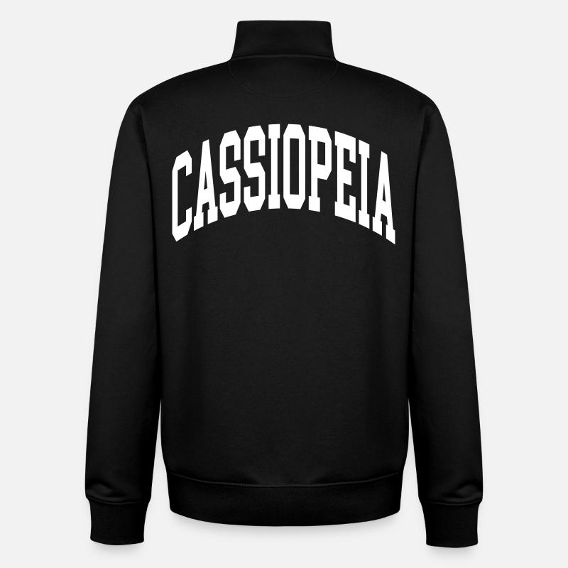 Cassiopée - Sweat zippé unisexe en coton bio Stanley/Stella - noir