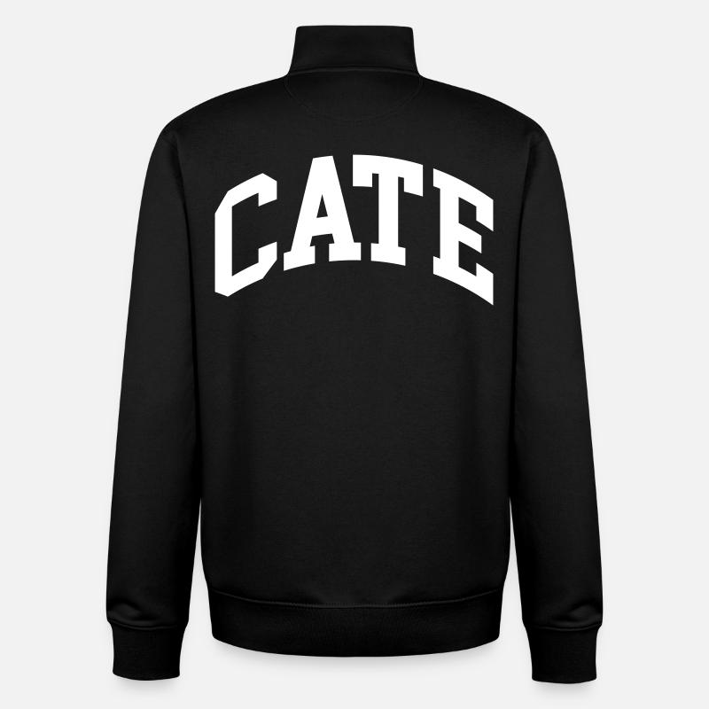Cate - Sweat zippé unisexe en coton bio Stanley/Stella - noir