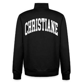 Christiane - Unisex Organic Zip Sweatshirt by Stanley/Stella - black - Back - AI Model Male 185 light (185cm)