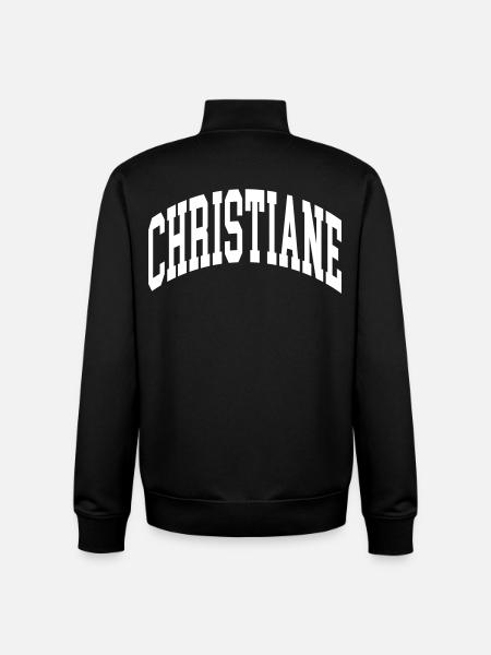 Christiane - Sweat zippé unisexe en coton bio Stanley/Stella - noir