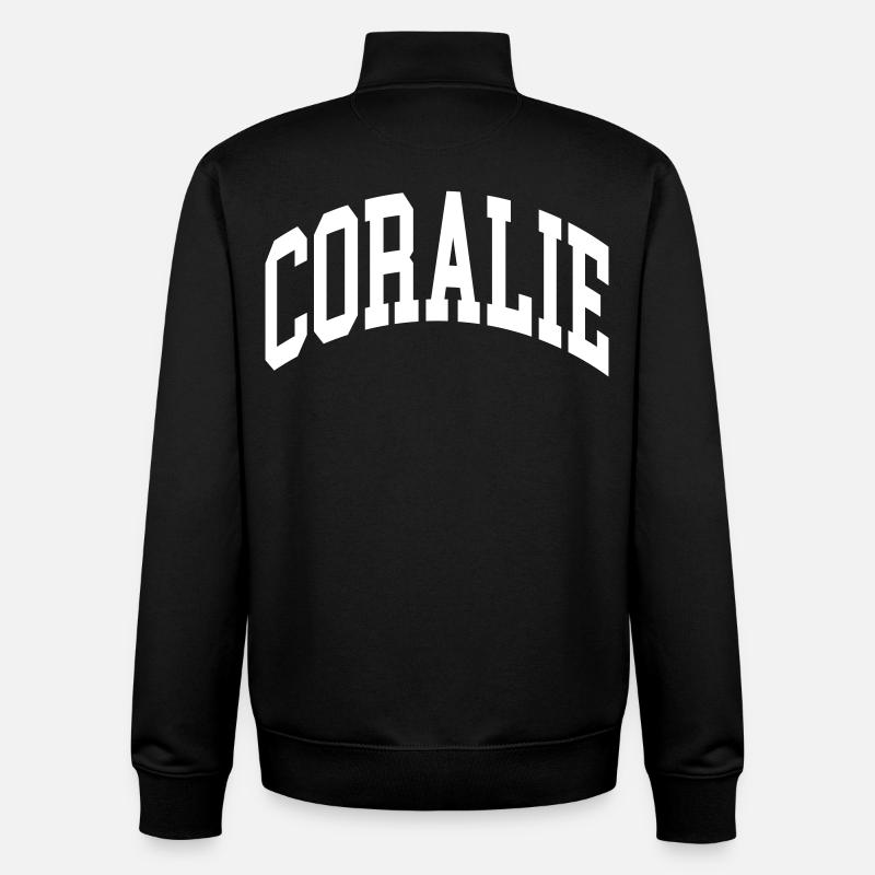 Coralie - Sweat zippé unisexe en coton bio Stanley/Stella - noir