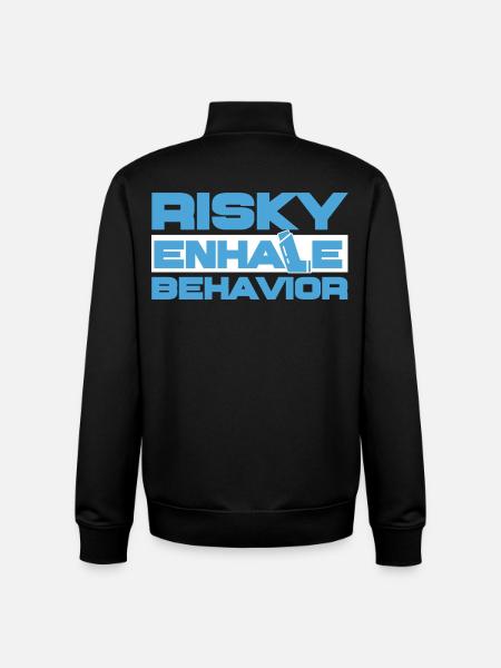 Asthma Asthmatic Risky Enhale Behavior - Unisex Organic Zip Sweatshirt by Stanley/Stella - black