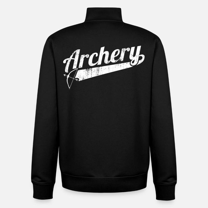Bogensport - Unisex Organic Zip Sweatshirt von Stanley/Stella - Schwarz