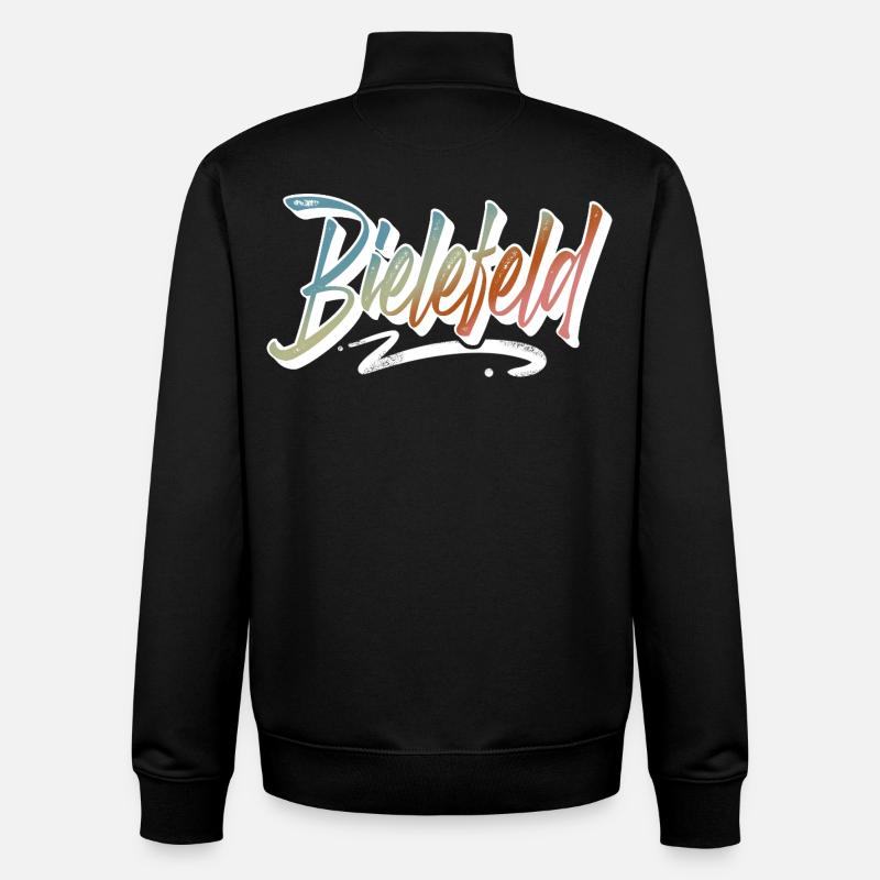 Bielefeld - Sweat zippé unisexe en coton bio Stanley/Stella - noir