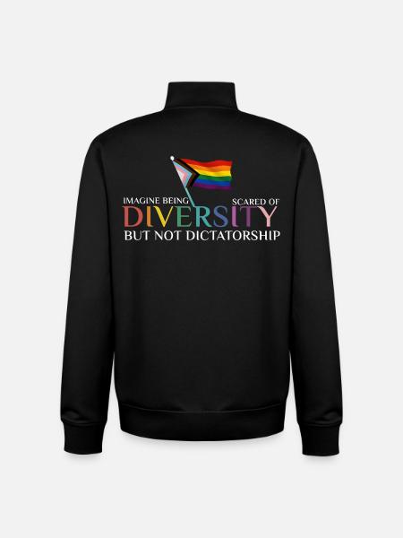 Bunte Regenbogenfahne Diversität - Unisex Organic Zip Sweatshirt von Stanley/Stella - Schwarz