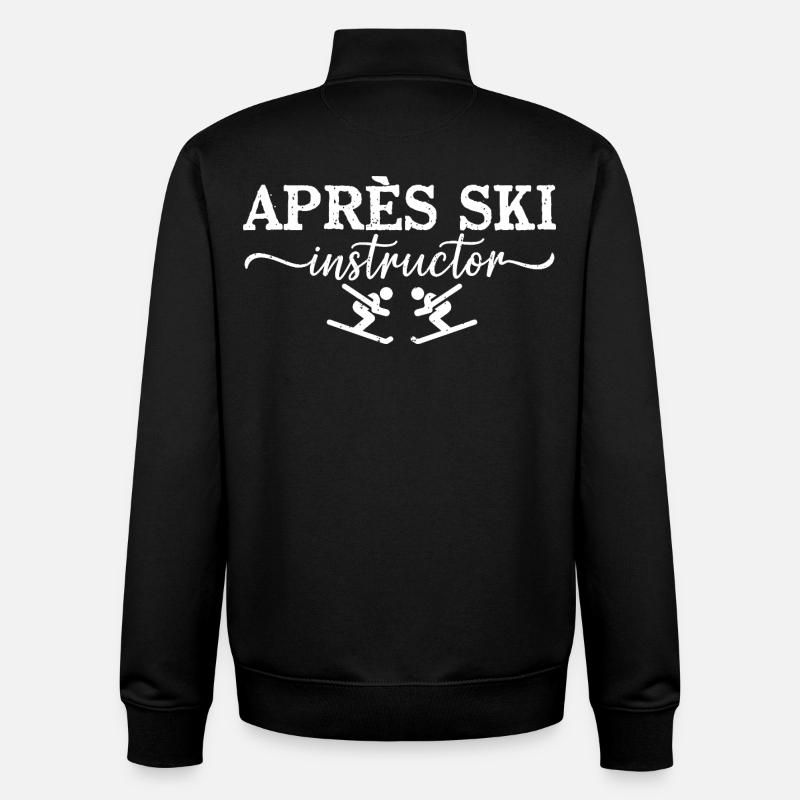 Moniteur d’après-ski Skilehrer Party - Sweat zippé unisexe en coton bio Stanley/Stella - noir