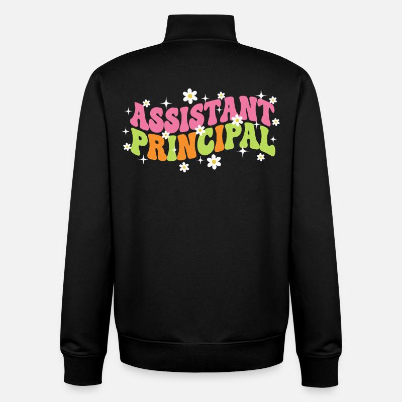 Assistant Principal Retro Groovy - Unisex Organic Zip Sweatshirt von Stanley/Stella - Schwarz