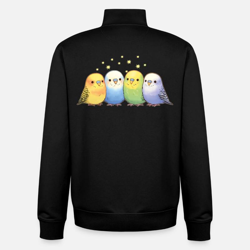Wellensittiche - Unisex Organic Zip Sweatshirt von Stanley/Stella - Schwarz