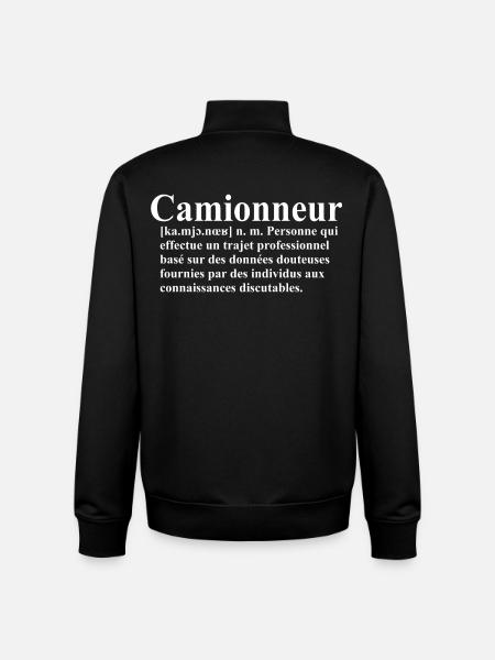 Camionneur Définition - Sweat zippé unisexe en coton bio Stanley/Stella - noir