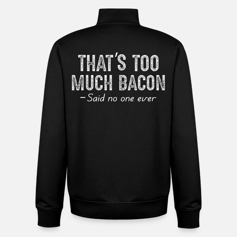 C’est trop de bacon - Sweat zippé unisexe en coton bio Stanley/Stella - noir