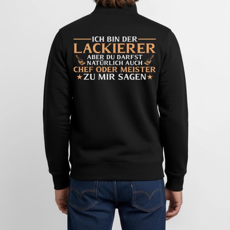 Lackierer Chef oder Meister - Maler Unisex Organic Zip Sweatshirt von Stanley/Stella