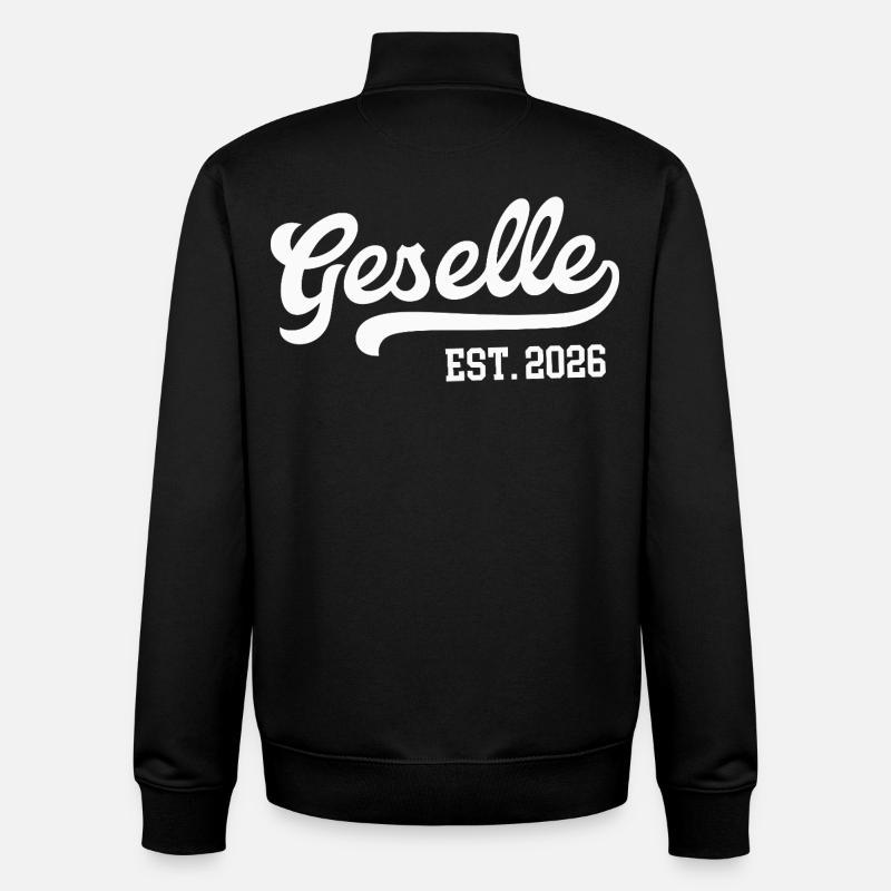 Geselle Est. 2026 - Unisex Organic Zip Sweatshirt von Stanley/Stella - Schwarz