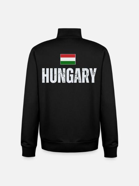 Hungarian flag, Hungarian patriot - Unisex Organic Zip Sweatshirt by Stanley/Stella - black