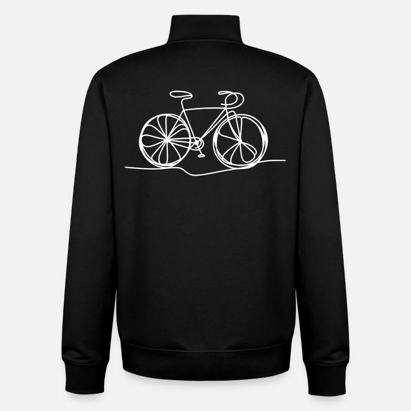 Bicyclette - Sweat zippé unisexe en coton bio Stanley/Stella - noir