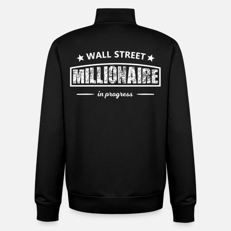 Wall Street Millionaire – in progress - Unisex Organic Zip Sweatshirt by Stanley/Stella - black