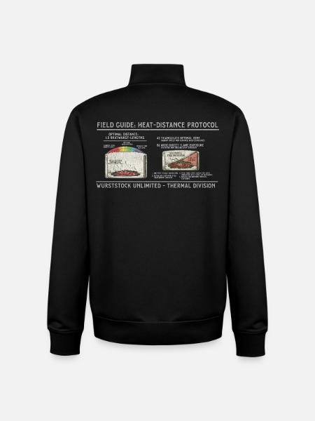Wurst-Heatdistanz Protokoll - Unisex Organic Zip Sweatshirt von Stanley/Stella - Schwarz