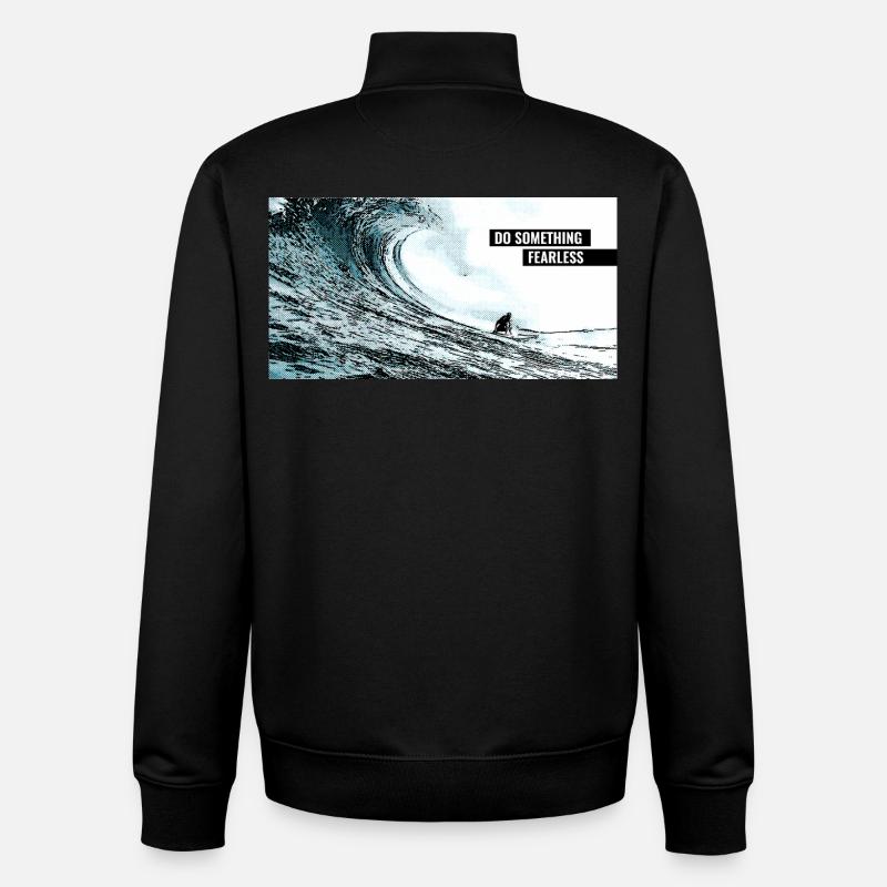 Faites quelque chose d’intrépide - Sweat zippé unisexe en coton bio Stanley/Stella - noir