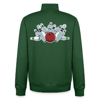 Frappe de bowling - Sweat zippé unisexe en coton bio Stanley/Stella - vert bouteille - Dos - AI Model Male 185 dark (185cm)