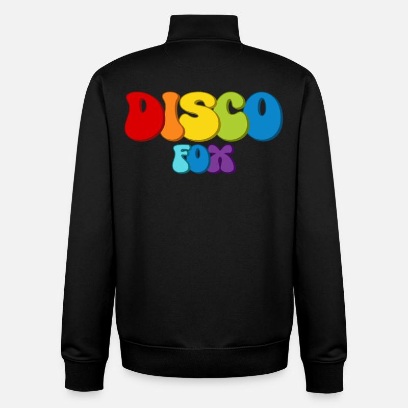 Disco Fox - Sweat zippé unisexe en coton bio Stanley/Stella - noir