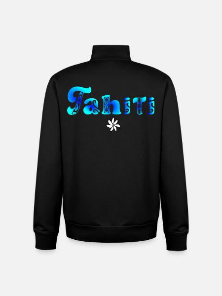 Tahiti (Blaue Lagune) - Unisex Organic Zip Sweatshirt von Stanley/Stella - Schwarz