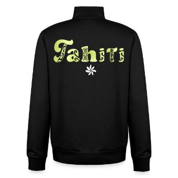Tahiti (citron vert) - Sweat zippé unisexe en coton bio Stanley/Stella - noir - Dos - AI Model Male 185 light (185cm)