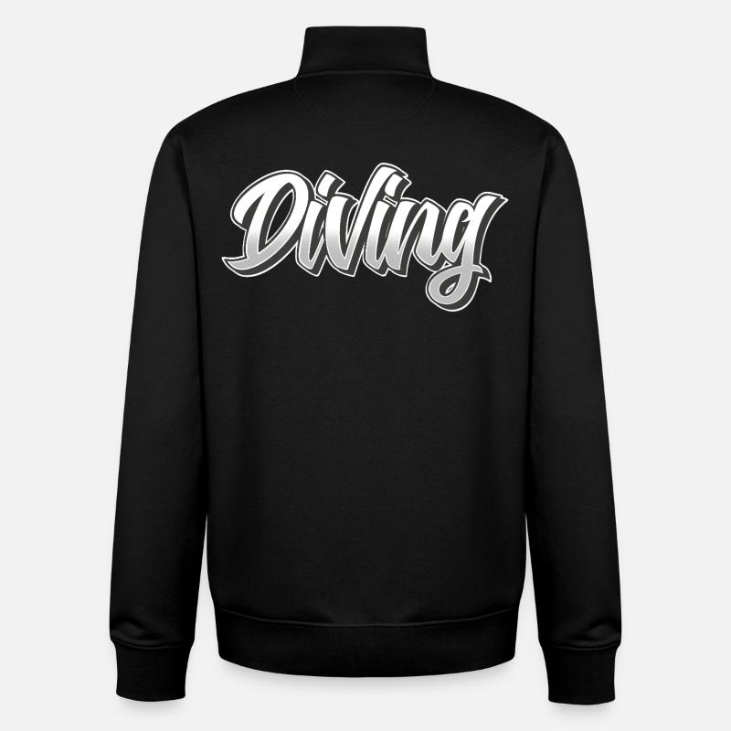 Tauchen - Unisex Organic Zip Sweatshirt von Stanley/Stella - Schwarz