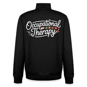 Ergotherapie Einheit Shirt - Unisex Organic Zip Sweatshirt von Stanley/Stella - Schwarz - Hinten - AI Model Male 185 light (185cm)