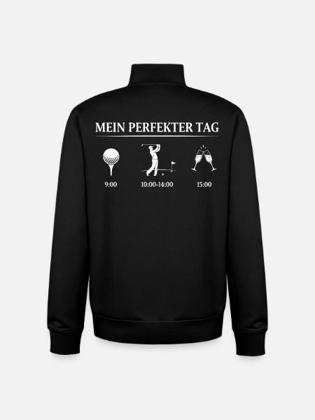 Golf Perfect Day - Unisex Organic Zip Sweatshirt by Stanley/Stella - black