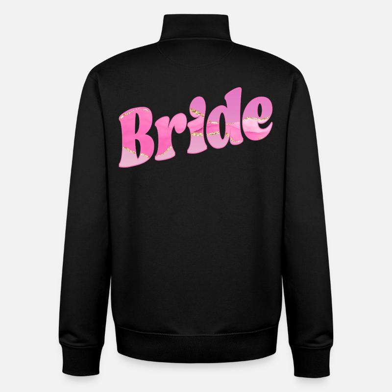 Mariage de mariée - Sweat zippé unisexe en coton bio Stanley/Stella - noir