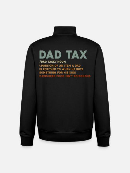 Dad Tax Gift Duty - Unisex Organic Zip Sweatshirt by Stanley/Stella - black