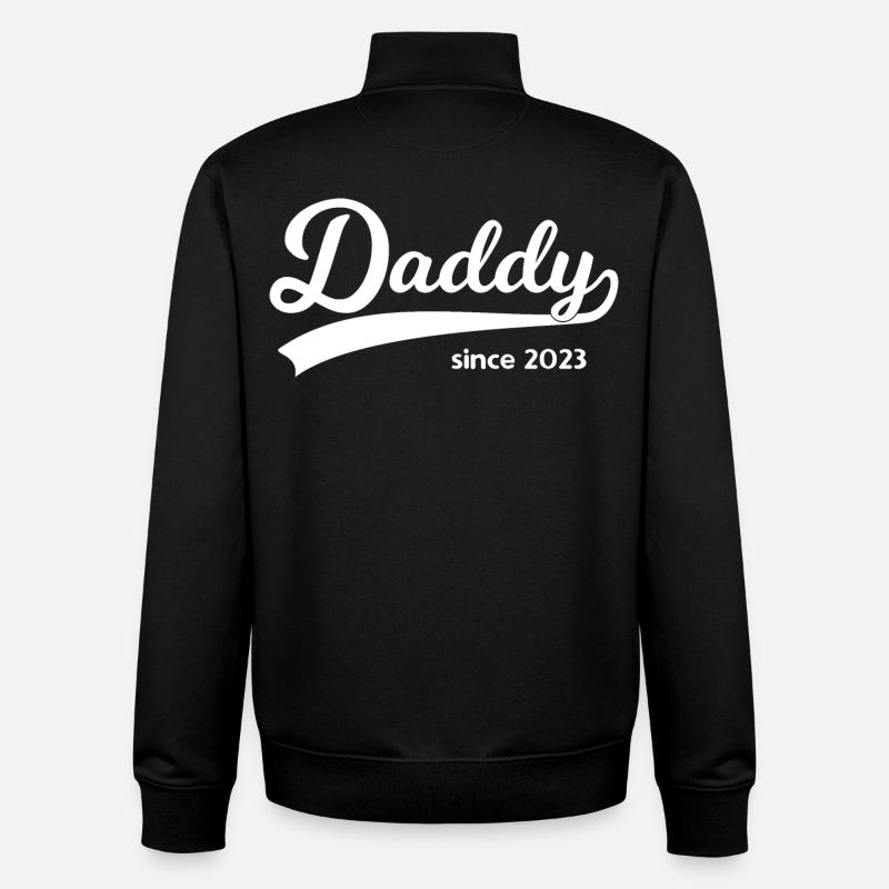 Daddy since 2023 - Unisex Organic Zip Sweatshirt von Stanley/Stella - Schwarz