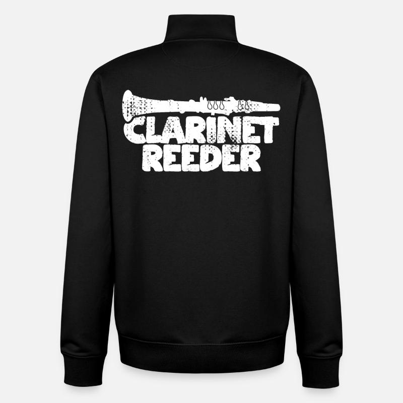 Clarinette à embouchure - Sweat zippé unisexe en coton bio Stanley/Stella - noir
