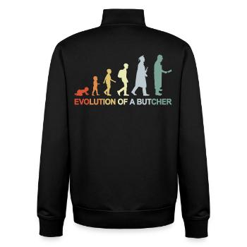 Vintage Metzger Evolution - Unisex Organic Zip Sweatshirt von Stanley/Stella - Schwarz - Hinten - AI Model Male 185 light (185cm)