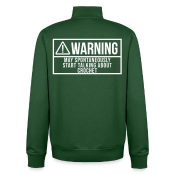 Häkeln - Unisex Organic Zip Sweatshirt von Stanley/Stella - Flaschengrün - Hinten - AI Model Male 185 dark (185cm)