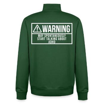 ADHS - Unisex Organic Zip Sweatshirt von Stanley/Stella - Flaschengrün - Hinten - AI Model Male 185 dark (185cm)