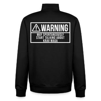 Krav Maga Krav Maga - Unisex Organic Zip Sweatshirt von Stanley/Stella - Schwarz - Hinten - AI Model Male 185 light (185cm)