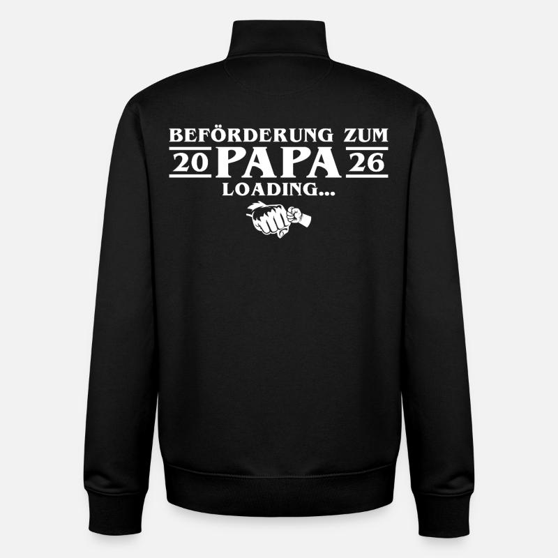 Announcing Pregnancy - Dad-to-be 2026 - Unisex Organic Zip Sweatshirt by Stanley/Stella - black