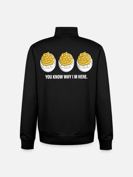 stuffed eggs - Unisex Organic Zip Sweatshirt by Stanley/Stella - black