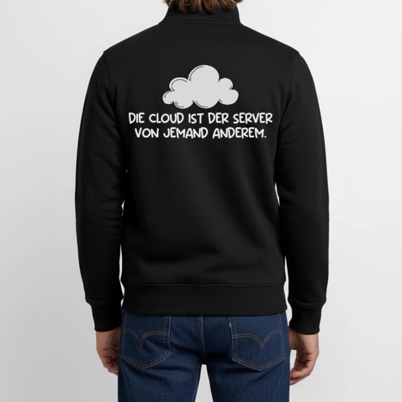 Technical Support THE CLOUD IS THE SERVER Unisex Organic Zip Sweatshirt by Stanley/Stella