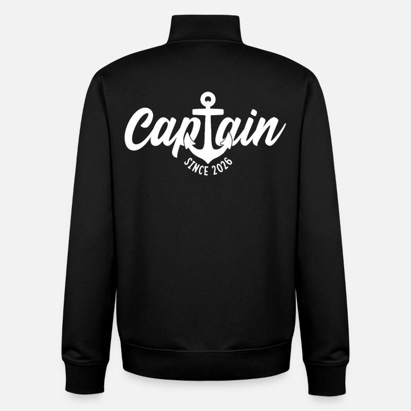 CAPITAINE DEPUIS 2026 CAPITAINE DEPUIS 2026 - Sweat zippé unisexe en coton bio Stanley/Stella - noir