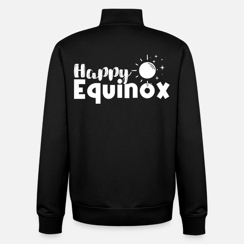 Happy Equinox Easter Ostara - Unisex Organic Zip Sweatshirt by Stanley/Stella - black