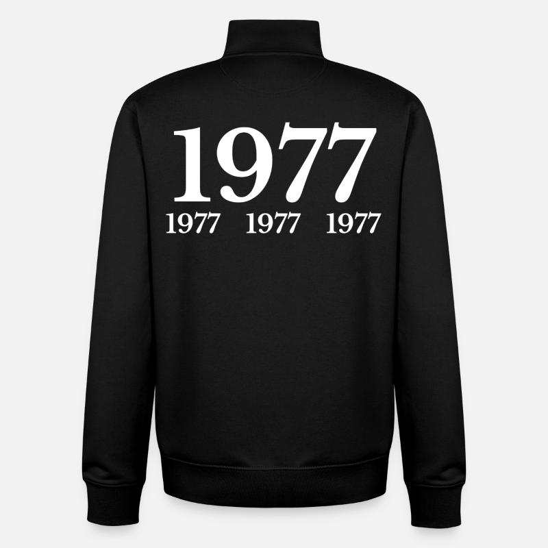 1977 - Sweat zippé unisexe en coton bio Stanley/Stella - noir